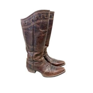 ARIAT Sahara Tall Western Boots Women 9.5 B Brown Leather 10011941 Snip Toe
